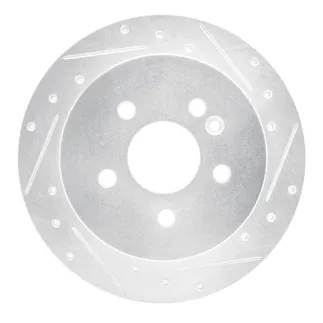 R1 Concepts EDZ-63123R Brake Rotor Drilled and Slotted Silver